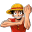 One Piece Rufy a 32x32 pixel