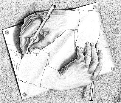 "Mani che disegnano" di Escher